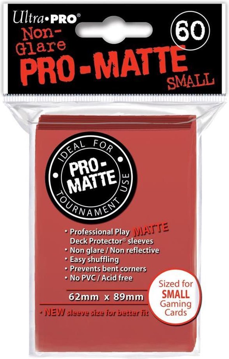 Speelgoed | Kaartspel - Sleeves Pro-Matte Red Small D10